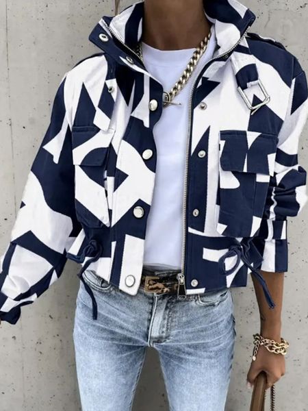 womens jackets women sweet fashion jacket spring autumn printing pocket hip pop style stand collar outerwear long sleeve loungewear coats 23, Black;brown
womens jackets women sweet fashion jacket spring autumn printing pocket hip pop style stand collar outerwear long sleeve loungewear coats 23, Black;brown