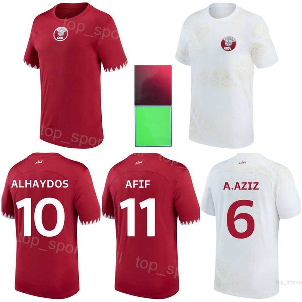 national team qatar soccer jerseys 2022-23 world cup 14 ahmed 15 al-rawi 11 afif 16 khoukhi boudiaf hassan hatem al-sheeb ali al-haydos waad, Black;yellow
national team qatar soccer jerseys 2022-23 world cup 14 ahmed 15 al-rawi 11 afif 16 khoukhi boudiaf hassan hatem al-sheeb ali al-haydos waad, Black;yellow