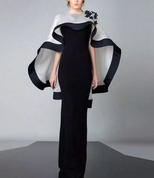 elegant black mermaid evening dresses with cape o-neck flowers satin long prom formal gown robe de soiree 2023 new, Black;red
elegant black mermaid evening dresses with cape o-neck flowers satin long prom formal gown robe de soiree 2023 new, Black;red