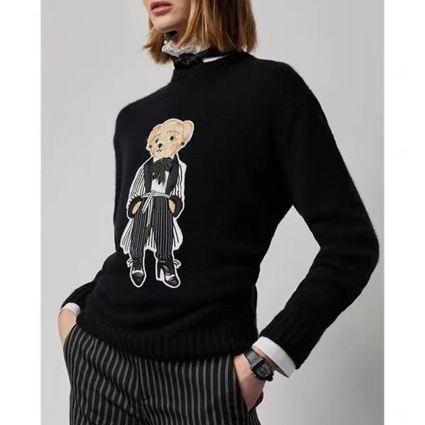 women s sweaters style cashmere women sweater cartoon rl bear round neck casual knitted autumn and winter wear long sleeve 230213, White;black
women s sweaters style cashmere women sweater cartoon rl bear round neck casual knitted autumn and winter wear long sleeve 230213, White;black