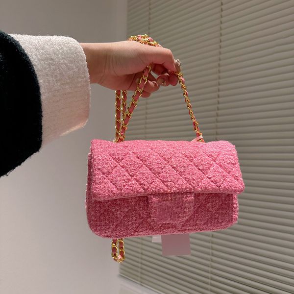 womens classic mini flap rectangular tweed pink bags gold metal hardware matelasse chain crossbody shoulder cosmetic case luxury designer ha
womens classic mini flap rectangular tweed pink bags gold metal hardware matelasse chain crossbody shoulder cosmetic case luxury designer ha