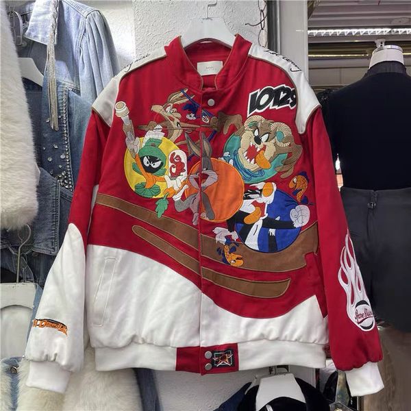 women's jackets cartoon embroidery bomber jacket harajuku hip hop baseball uniform autumn winter coat warmth men's motorcycle suit, Black;brown
women's jackets cartoon embroidery bomber jacket harajuku hip hop baseball uniform autumn winter coat warmth men's motorcycle suit, Black;brown