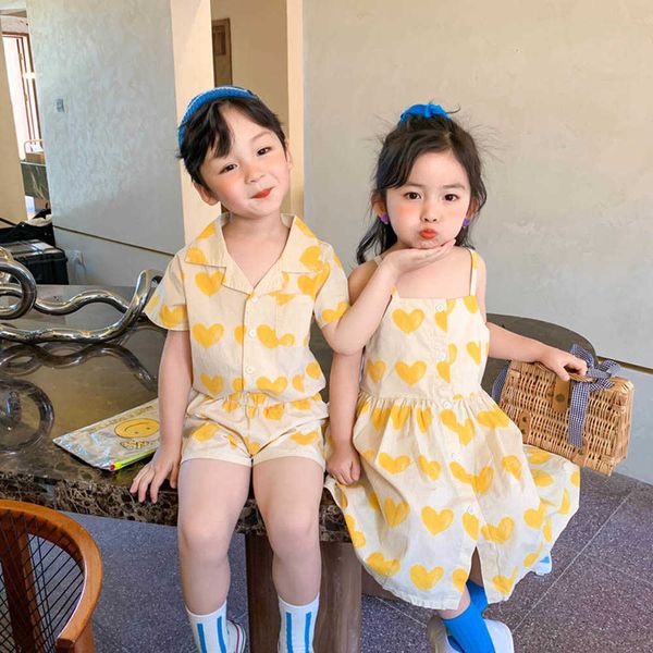 clothing sets toddler kids set summer love print korean boys outfits cotton suspenders girls dress brother and sister suit, White
clothing sets toddler kids set summer love print korean boys outfits cotton suspenders girls dress brother and sister suit, White