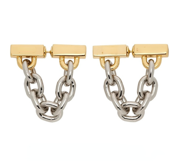 women's metal tassel chain front rear-wear earrings long light luxury cold style one style for dual-wear earrings, Silver
women's metal tassel chain front rear-wear earrings long light luxury cold style one style for dual-wear earrings, Silver