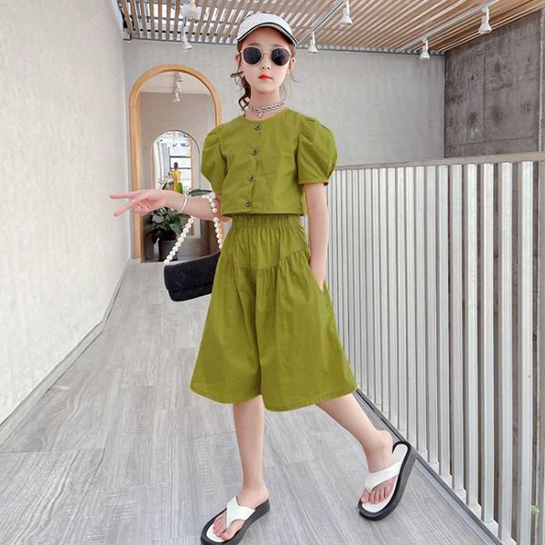 sets teenagers girl fashion clothes new summer girls tshirt and loose pants outfits teens casual solid color clothing suits, White
sets teenagers girl fashion clothes new summer girls tshirt and loose pants outfits teens casual solid color clothing suits, White