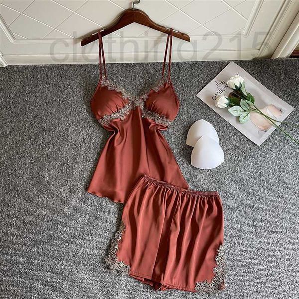 women's sleepwear designer pajamas set women spring summer casual satin pijamas suit sleeveless strap shorts loose home colthes q0706 1, Black;red
women's sleepwear designer pajamas set women spring summer casual satin pijamas suit sleeveless strap shorts loose home colthes q0706 1, Black;red