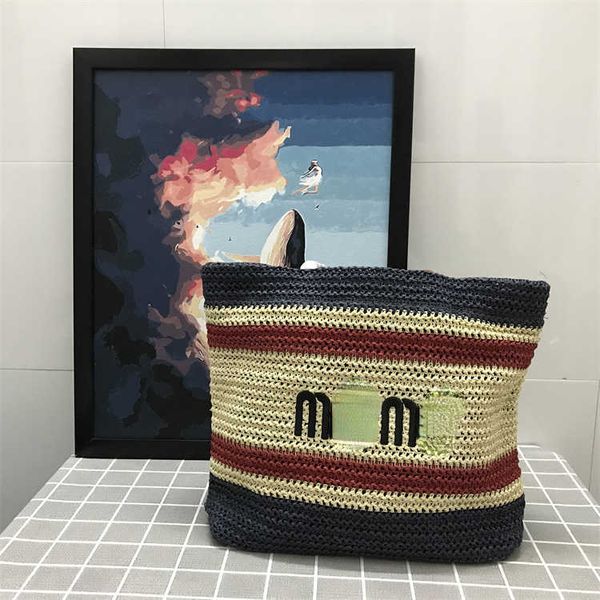 same straw beach bag large capacity contrast color shoulder crossbody personalized striped woven totes designer handbags 230213
same straw beach bag large capacity contrast color shoulder crossbody personalized striped woven totes designer handbags 230213