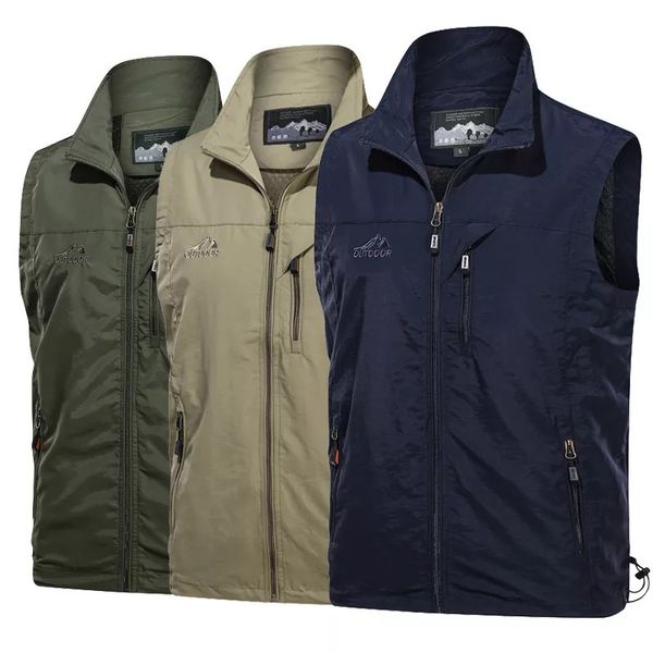 men's vests men sleeveless classic waistcoat male solid coat work armygreen blue black tactical masculino jacket mens outerwear 230213, Black;white
men's vests men sleeveless classic waistcoat male solid coat work armygreen blue black tactical masculino jacket mens outerwear 230213, Black;white