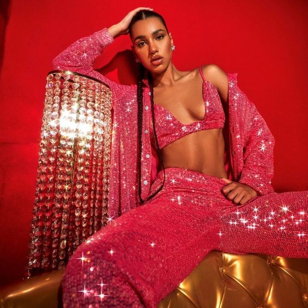 women's two piece pants sequins suit women long sleeve shirt bra wide leg three pieces set fashion female party club casual 230213, White
women's two piece pants sequins suit women long sleeve shirt bra wide leg three pieces set fashion female party club casual 230213, White