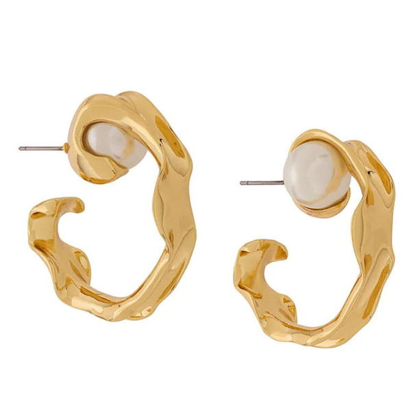 all-match pearl water ripple earrings for women french style internet celebrity personalized eardrops new trendy simple earrings, Golden;silver
all-match pearl water ripple earrings for women french style internet celebrity personalized eardrops new trendy simple earrings, Golden;silver