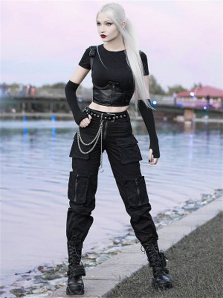 women s pants s vintage dark pleated grunge gothic for women harajuku punk patchwork zipper pockets autumn fashion female trousers 230213, Black;white
women s pants s vintage dark pleated grunge gothic for women harajuku punk patchwork zipper pockets autumn fashion female trousers 230213, Black;white