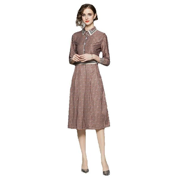 2023 classic lapel casual print shirt dresses long sleeve women designer robe brown slim a-line graduation dress sweet cute spring autumn la, Black;gray
2023 classic lapel casual print shirt dresses long sleeve women designer robe brown slim a-line graduation dress sweet cute spring autumn la, Black;gray