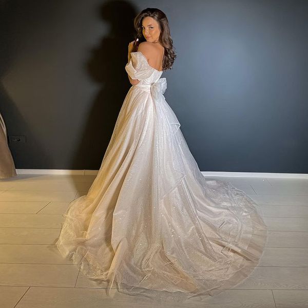party dresses two pieces shiny glitter wedding dresses with puffy sleeves detachable skirt sweetheart a line backless bridal gowns 230213, White;black
party dresses two pieces shiny glitter wedding dresses with puffy sleeves detachable skirt sweetheart a line backless bridal gowns 230213, White;black