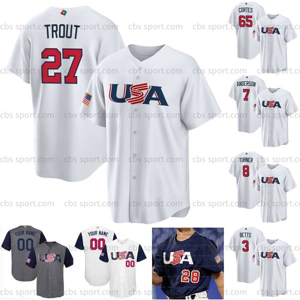 usa 2023 world baseball classic wbc jersey mike trout bobby witt jr. jeff mcneil nolan arenado nestor cortes trea turner clayton kershaw rea, Blue;black
usa 2023 world baseball classic wbc jersey mike trout bobby witt jr. jeff mcneil nolan arenado nestor cortes trea turner clayton kershaw rea, Blue;black