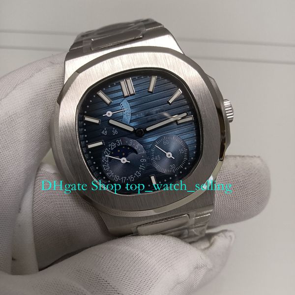 automatic watches for men's blue dial 40mm power reserve indicator moon phase date indicator stainless steel bracelet 5712 wristwatches, Slivery;black
automatic watches for men's blue dial 40mm power reserve indicator moon phase date indicator stainless steel bracelet 5712 wristwatches, Slivery;black