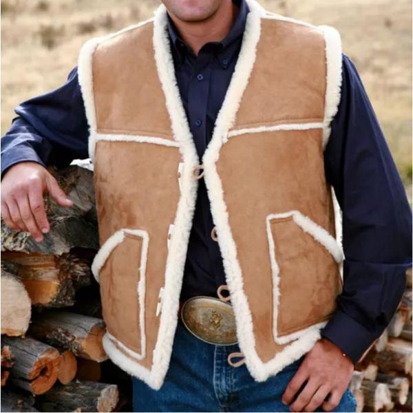 men's vests vintage solid patchwork faux fur vest coats men autumn winter warm wool liner sleeveless jacket for mens fashion thick oute, Black;white
men's vests vintage solid patchwork faux fur vest coats men autumn winter warm wool liner sleeveless jacket for mens fashion thick oute, Black;white