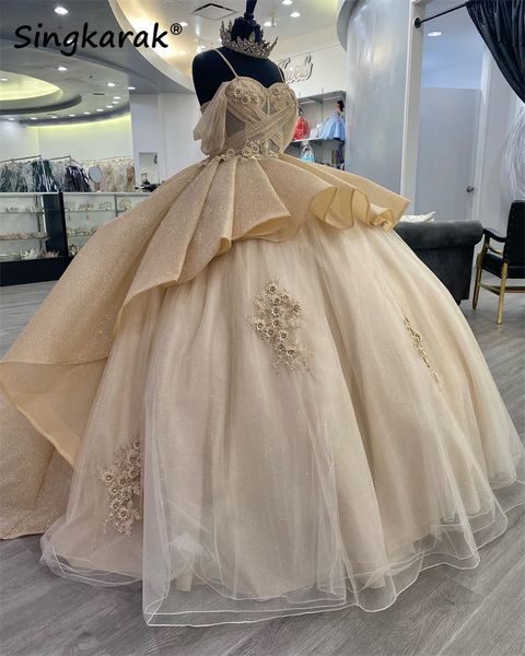 party dresses arrival 2023 sparkly champagne princess ball gown quinceanera elegant straps appliques crystal sweet 16 dress 230213, White;black
party dresses arrival 2023 sparkly champagne princess ball gown quinceanera elegant straps appliques crystal sweet 16 dress 230213, White;black