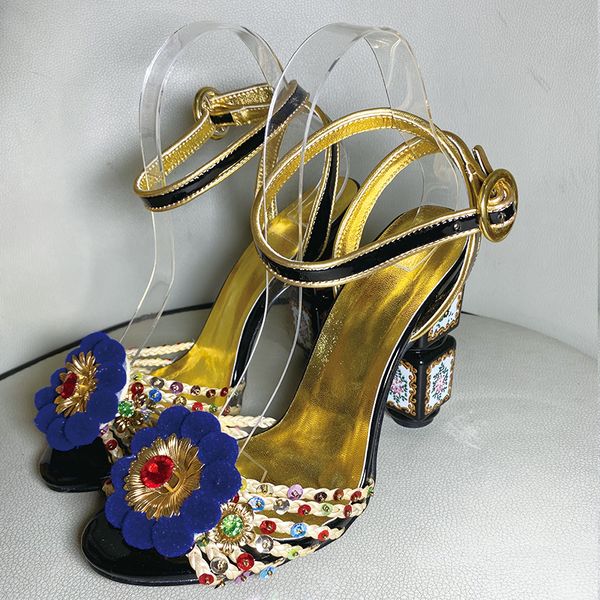 printing red grass rhinestone sandals flower with a buckle ring strap fashion high heel women's shoes, Black
printing red grass rhinestone sandals flower with a buckle ring strap fashion high heel women's shoes, Black
