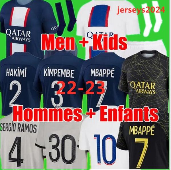 22 23 psgs soccer jersey hakimi maillot de foot mbappe 2022 2023 football shirt men kids enfants verratti marquinhos kimpembe third sergio r, Black;yellow
22 23 psgs soccer jersey hakimi maillot de foot mbappe 2022 2023 football shirt men kids enfants verratti marquinhos kimpembe third sergio r, Black;yellow