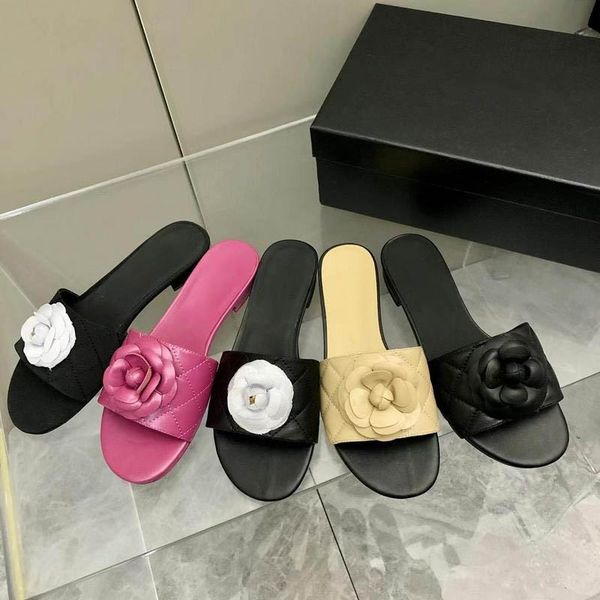 with box 2023 stylish women sandals slippers beige black white camellia chanels channel flower rubber indoor slipper luxury summer pool beac
with box 2023 stylish women sandals slippers beige black white camellia chanels channel flower rubber indoor slipper luxury summer pool beac