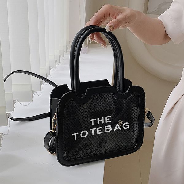 

2023 New the tote bag Womens handbag Simple black Pink purple Blue small 21x18cm square bags fashion fresh letter shoulder shoulder crossboby messenger handbag, 4#