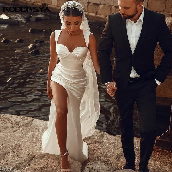 party dresses roddrsya chic ivory mermaid satin wedding gowns sweetheart hig slit vestido de novia 230213, White;black
party dresses roddrsya chic ivory mermaid satin wedding gowns sweetheart hig slit vestido de novia 230213, White;black