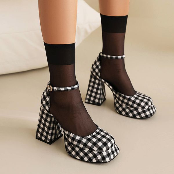 sandals plain pattern square head shallow tapered thick heel side cutout platform ankle buckle microfiber material 230213, Black
sandals plain pattern square head shallow tapered thick heel side cutout platform ankle buckle microfiber material 230213, Black