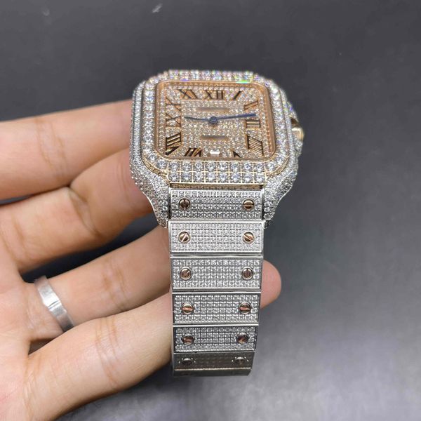 cartir the latest men's diamond watch in 2023 big diamond bezel full-diamond popular shiny hip-hop watch 2tone rose gold case automatic
cartir the latest men's diamond watch in 2023 big diamond bezel full-diamond popular shiny hip-hop watch 2tone rose gold case automatic