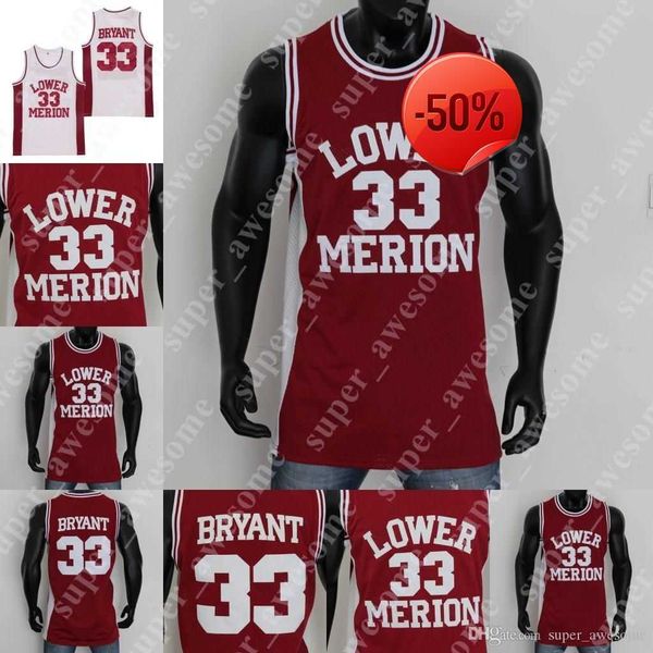 ncaa lower merion 33 bryant high school basketball jersey red white stitched, Black;red
ncaa lower merion 33 bryant high school basketball jersey red white stitched, Black;red