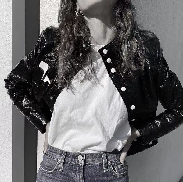 women's jackets fashion classic trendy luxury designer cloth women embroidered stand collar black pu short jacket coat 132602 230213, Black;brown
women's jackets fashion classic trendy luxury designer cloth women embroidered stand collar black pu short jacket coat 132602 230213, Black;brown