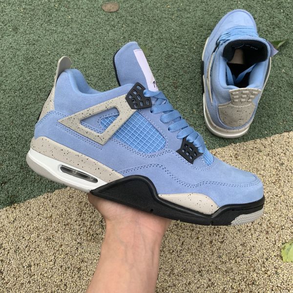 men basketball shoes jumpman 4 4s university blue tech grey white black designer sports sneakers shoes ship with box us7-13
men basketball shoes jumpman 4 4s university blue tech grey white black designer sports sneakers shoes ship with box us7-13
