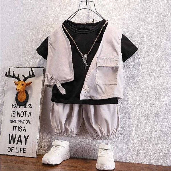 clothing sets children's tracksuit summer baby boy clothes gentleman kids girls children tee sleeve t shirt vest short pcs set, White
clothing sets children's tracksuit summer baby boy clothes gentleman kids girls children tee sleeve t shirt vest short pcs set, White