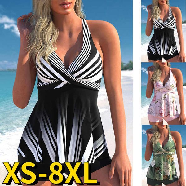 women's swimwear 2022 summer fashion floral print tankini female high waist swimsuit two piece set beachwear monokini women bathing sui, White;black
women's swimwear 2022 summer fashion floral print tankini female high waist swimsuit two piece set beachwear monokini women bathing sui, White;black