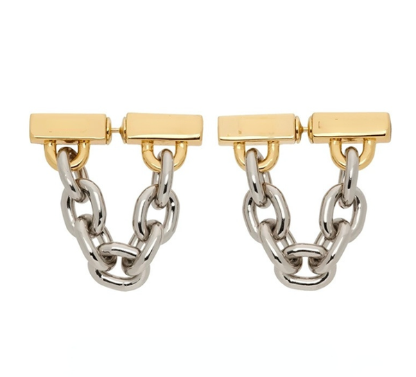 new metal tassel chain front rear-wear earrings women's long light luxury cold style one style for dual-wear earrings, Silver
new metal tassel chain front rear-wear earrings women's long light luxury cold style one style for dual-wear earrings, Silver