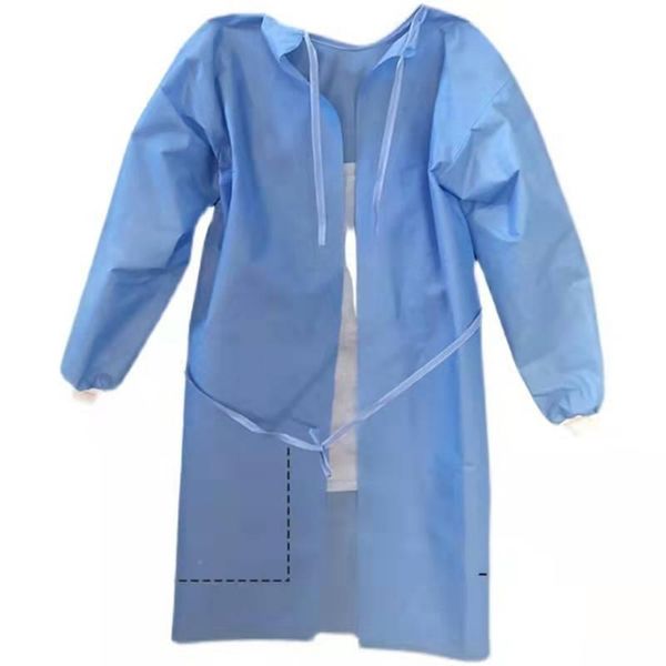 Image of Wholesale disposable sterile nonwoven reinforced surgical gown medical nonwoven gown for hospital