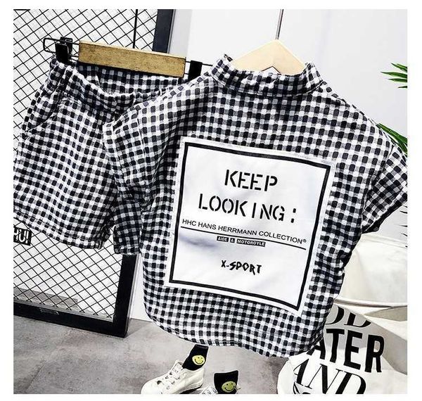 sets y children clothing summer fashion baby boys clothes set short sleeve shirt plaid suit cotton costume for kids suits, White
sets y children clothing summer fashion baby boys clothes set short sleeve shirt plaid suit cotton costume for kids suits, White