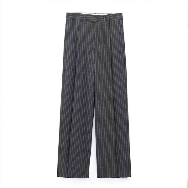 women s pants s zatrhmbm women 2023 fashion pinstripe straight vintage side pockets zipper fly high waist female trousers mujer 230213, Black;white
women s pants s zatrhmbm women 2023 fashion pinstripe straight vintage side pockets zipper fly high waist female trousers mujer 230213, Black;white