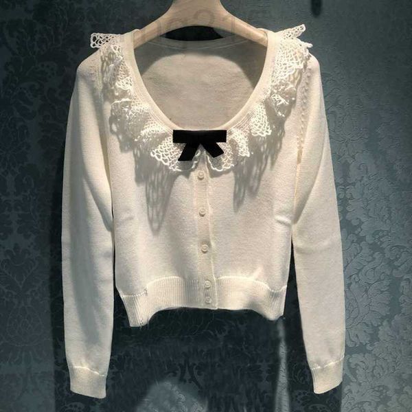 women's knits & tees designer 2022 new doll neck long-sleeved cardigan early autumn bow round sweater fashion versatile l2as, White
women's knits & tees designer 2022 new doll neck long-sleeved cardigan early autumn bow round sweater fashion versatile l2as, White