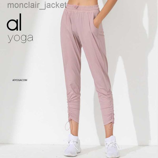 designer alos yoga sports fitness casual pants yoga pants shrink leg lace up running outdoor with pockets for women, Black;white
designer alos yoga sports fitness casual pants yoga pants shrink leg lace up running outdoor with pockets for women, Black;white