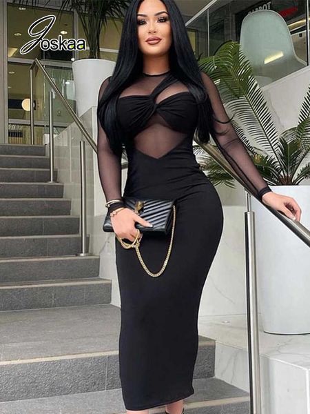 party dresses joskaa mesh patchwork black long dress woman 2022 summer elegant party clubwear round neck long sleeve bodycon maxi dresses t2, White;black
party dresses joskaa mesh patchwork black long dress woman 2022 summer elegant party clubwear round neck long sleeve bodycon maxi dresses t2, White;black