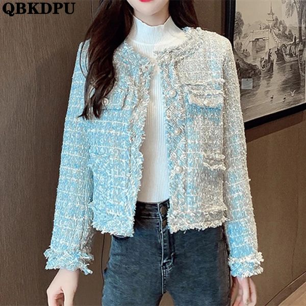 womens jackets pearls button cropped tweed jackets women korean vintage short coats single breasted spring outwear elegant streetwear chaque, Black;brown
womens jackets pearls button cropped tweed jackets women korean vintage short coats single breasted spring outwear elegant streetwear chaque, Black;brown