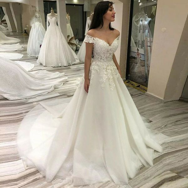 party dresses bepeithy off the shoulder lace wedding for france women court train a line robe de mariage bridal gown 230213, White;black
party dresses bepeithy off the shoulder lace wedding for france women court train a line robe de mariage bridal gown 230213, White;black