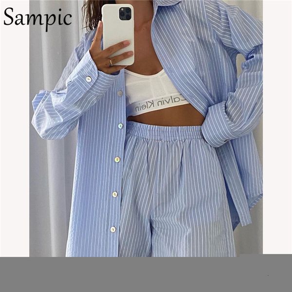 women s two piece pants sampic loung wear tracksuit women shorts set stripe long sleeve shirt and waist loose high mini sets 230213, White
women s two piece pants sampic loung wear tracksuit women shorts set stripe long sleeve shirt and waist loose high mini sets 230213, White