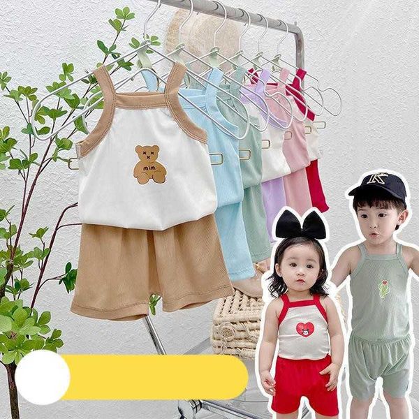 my kids clothing casual children vest shorts sets boys girls summer pajamas home clothes toddler lovely piece outfits, White
my kids clothing casual children vest shorts sets boys girls summer pajamas home clothes toddler lovely piece outfits, White