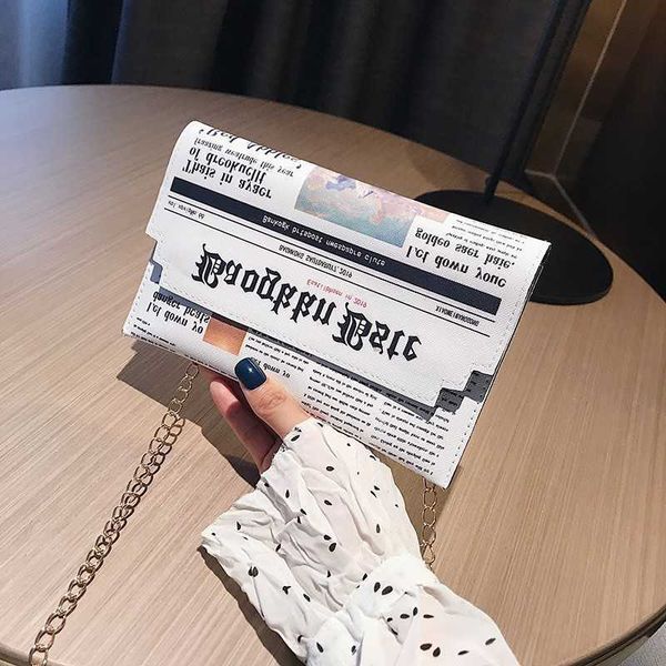 creative newspaper printing chains crossbody bag for women funny leather girls shoulder messenger bags cute small female purses
creative newspaper printing chains crossbody bag for women funny leather girls shoulder messenger bags cute small female purses
