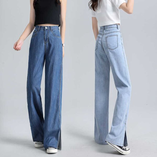 denim women's thin high waist 2023 summer thin split ultra-thin breathable loose straight leg pants, Blue
denim women's thin high waist 2023 summer thin split ultra-thin breathable loose straight leg pants, Blue