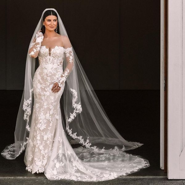 party dresses anna trumpet elegant wedding dress mariages appliques v neck long sleeve tulle illusion sweep train robe de marie 230213, White;black
party dresses anna trumpet elegant wedding dress mariages appliques v neck long sleeve tulle illusion sweep train robe de marie 230213, White;black