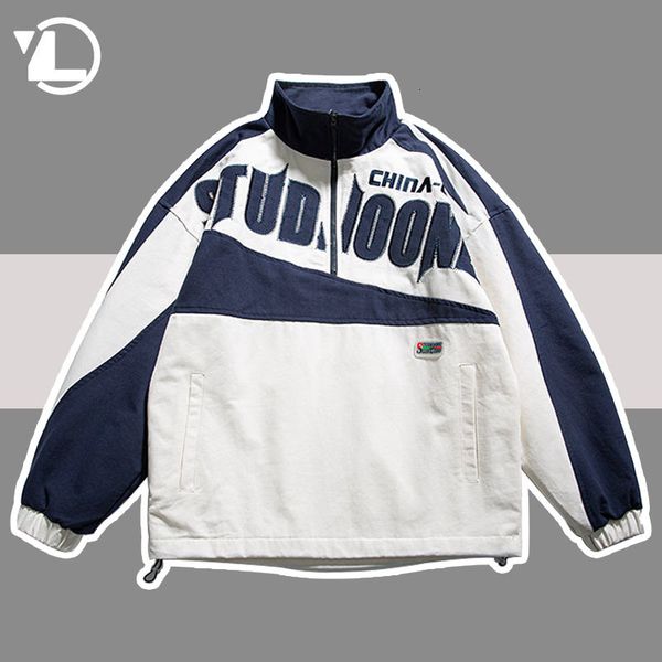 mens jackets harajuku varsity jacket men spring autumn hip hop half zipper patchwork outwear coats couple casual oversized college jackets 2, Black;brown
mens jackets harajuku varsity jacket men spring autumn hip hop half zipper patchwork outwear coats couple casual oversized college jackets 2, Black;brown