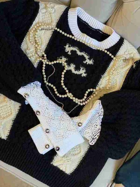 women's knits & tees designer new fashion trend temperament small fragrance patchwork button long sleeve round neck sweater n2uu, White
women's knits & tees designer new fashion trend temperament small fragrance patchwork button long sleeve round neck sweater n2uu, White