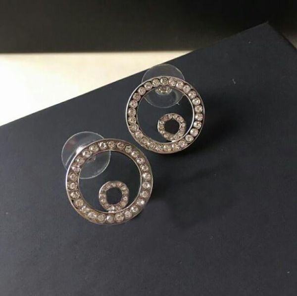 fashion silver round diamond double letter ear stud earrings aretes luxury designer earring for women lady party wedding lovers gift jewelry, Golden;silver
fashion silver round diamond double letter ear stud earrings aretes luxury designer earring for women lady party wedding lovers gift jewelry, Golden;silver